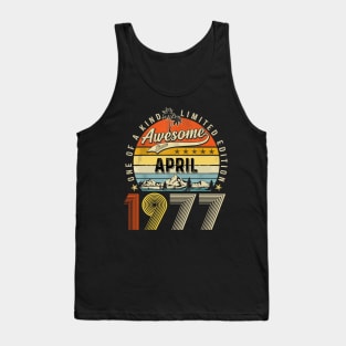 Awesome Since April 1977 Vintage 46th Birthday Tank Top